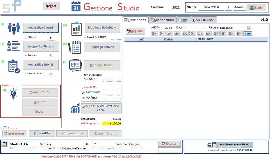 gestione studio